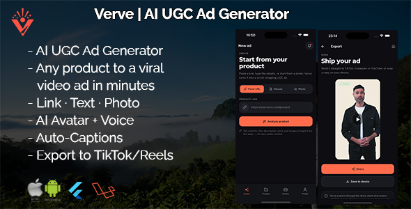 Verve | AI Advert Generator Flutter App With Laravel Backend