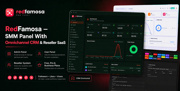 RedFamosa – SMM Panel With Omnichannel CRM & Reseller SaaS