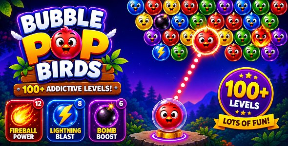 Bubble Pop Birds | HTML5 Bubble Shooter Sport