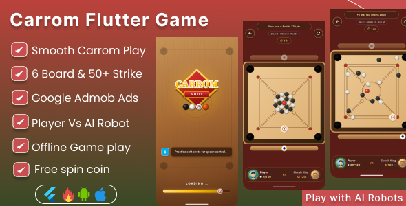 Carrom Shot | Offline Carrom Board Recreation Flutter