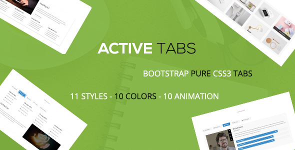 Engaging – A Responsive Bootstrap Pure CSS3 Tabs