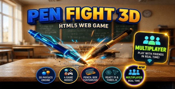 Pen Fight 3D | True-Time Multiplayer HTML5 Physics Sport