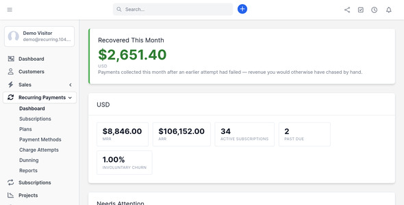 Habitual Funds and Dunning for Perfex CRM