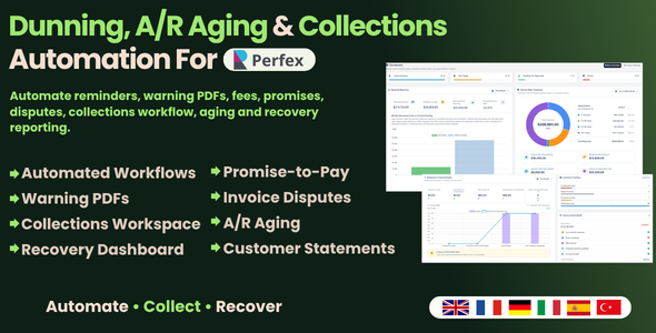 Dunning, A/R Rising older & Collections Automation for Perfex CRM