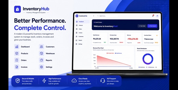 InventoryHub – Stock Administration Machine – React Script
