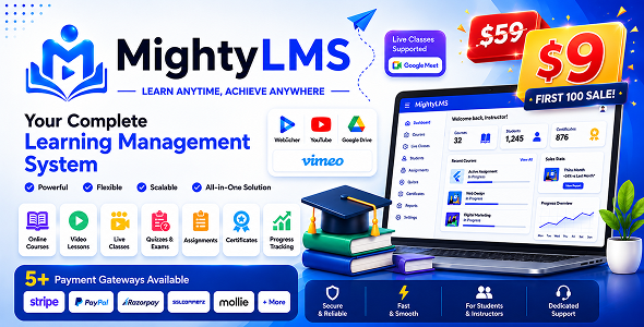 MightyLMS | Discovering out Administration Scheme PHP and Flutter Script.