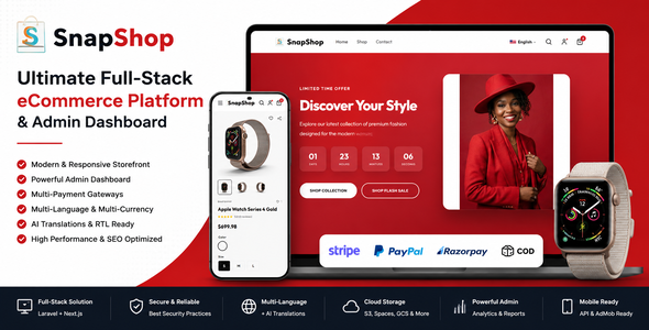 SnapShop | Ecommerce Stout-stack Platform
