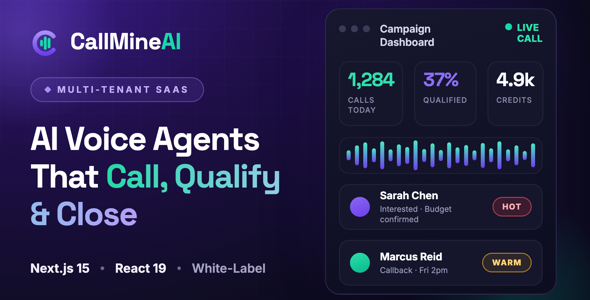 CallMineAI | AI Pronounce Calling SaaS With Lead Qualification and Sales Automation