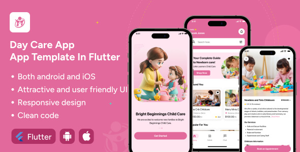 Kidventure app UI template | Lively Kids Zone app in flutter | FunZone app template