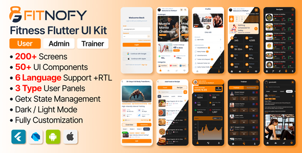 Fitnofy – Health Flutter UI Equipment