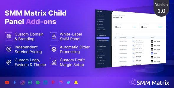 SMM Matrix Baby Panel Addon – Fabricate White-Designate SMM Panels