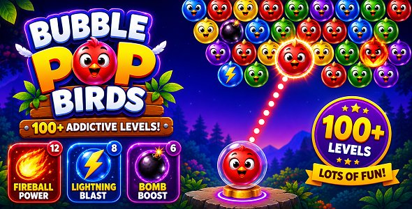 Bubble Pop Birds | HTML5 Bubble Shooter Sport