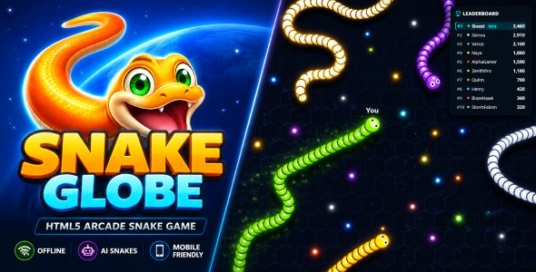 Snake Globe | HTML5 Offline Snake Arena Sport