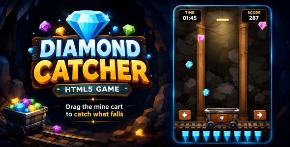 Diamond Catcher | HTML5 Canvas Sport