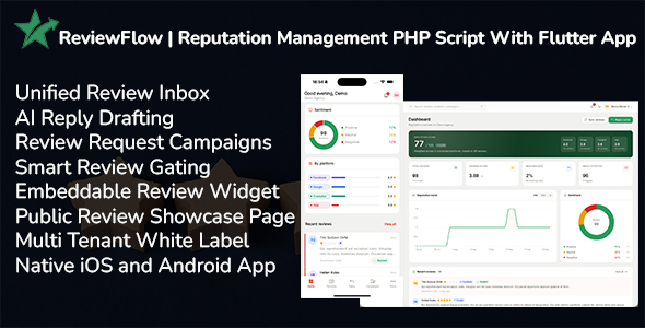 ReviewFlow | Repute Management PHP Script With Flutter App