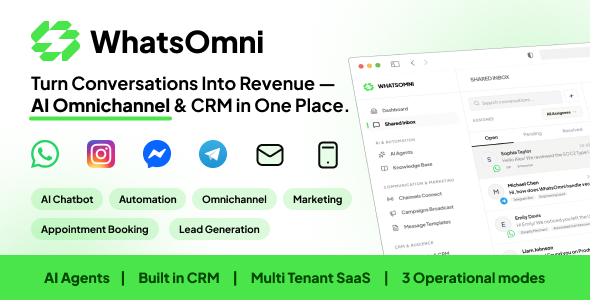 WhatsOmni – AI Omnichannel Messaging, CRM & Automation SaaS for Marketing, Leads, Gross sales & Enhance