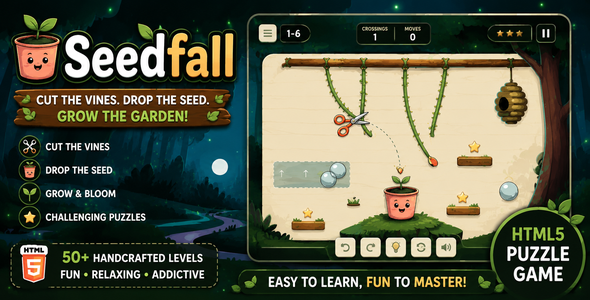 Seedfall | HTML5 Vine Reducing Physics Puzzle Sport