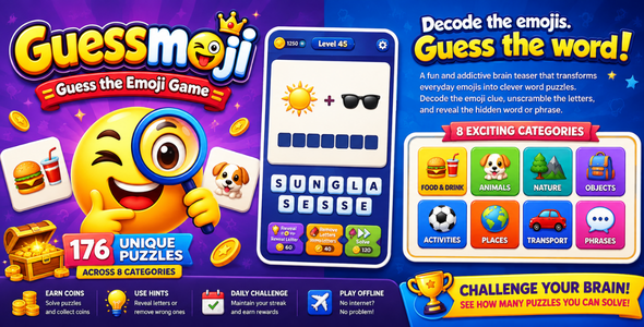 Guessmoji | Wager the Emoji Recreation for Android with Ads