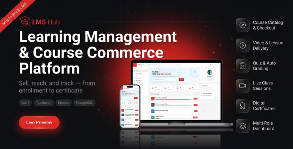 LMS Hub | Node.js Discovering out Administration System