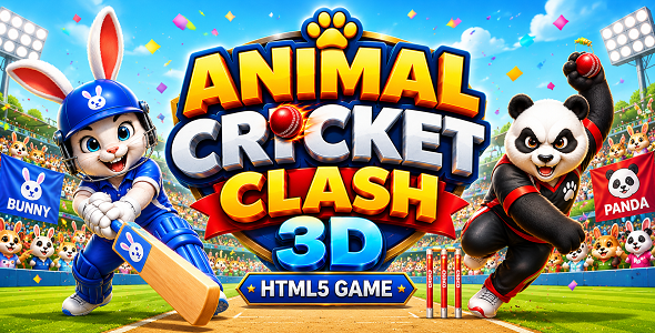 Animal Cricket Clash 3D | HTML5 Sport