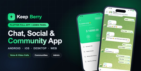 KeepBerry | Flutter Chat and Neighborhood App with Admin Panel