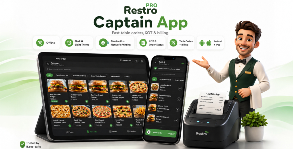 Restro Captain – Restaurant Waiter, Desk and Repeat Administration App