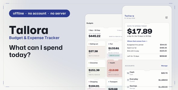 Tallora | Flutter Funds Expense Tracker App Template