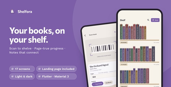Shelfora | Flutter AI E book Tracker App with Laravel Key Proxy
