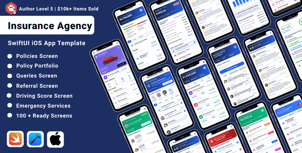 CoverSure | Insurance Agency Protection and Claims SwiftUI iOS App Template