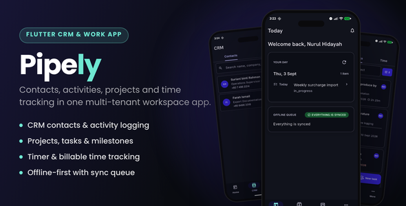 Pipely | Multi-Tenant CRM, HRM and Enterprise Operations Platform (Subsequent.js + Flutter)