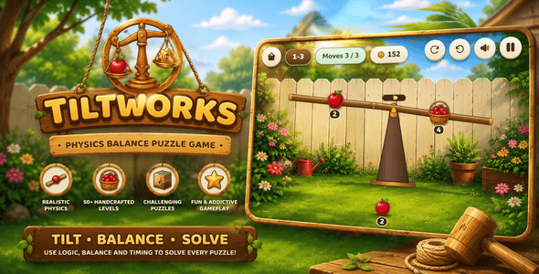 TiltWorks | HTML5 Physics Balance Puzzle Sport