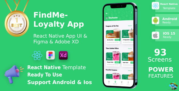 FindMe – Expo Meals Supply App Template