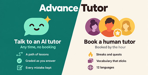 AdvanceTutor | Flutter App AI Language Learning and Market With Laravel Admin Panel