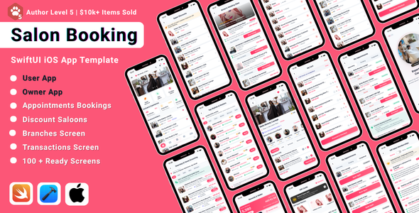 GroomGo | Salon Reserving SwiftUI iOS App Template