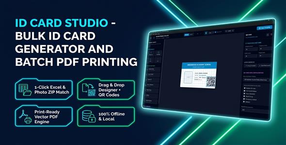ID Card Studio | Bulk ID Card Generator and Batch PDF Printing