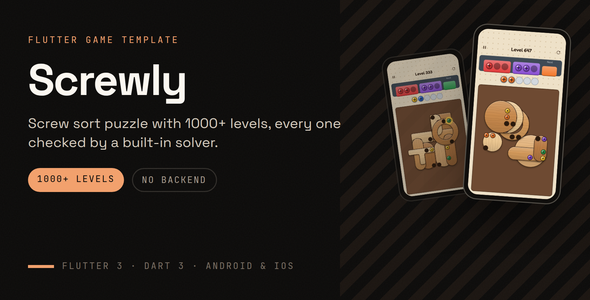 Screwly | Flutter Screw Kind Puzzle Sport