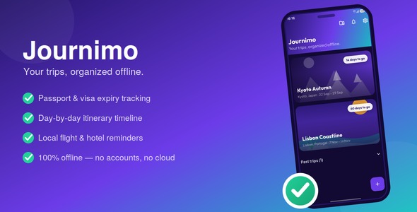Journimo | Lunge back and forth Epic and Itinerary Organizer App