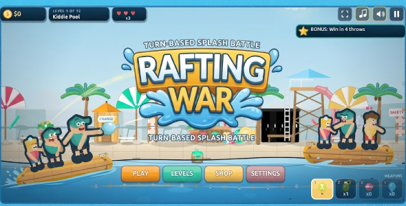 Rafting Battle | Water Park Battle HTML5 Game