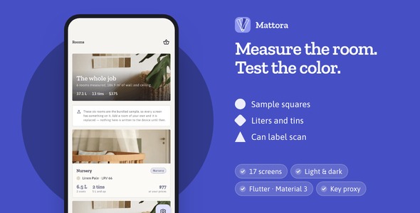 Mattora | Flutter Paint Planner App with Laravel Key Proxy