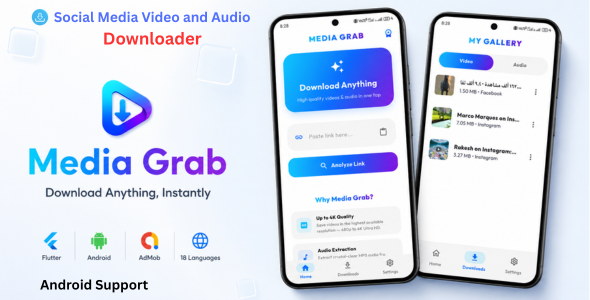 Media Snatch | Flutter Social Media Video and Audio Downloader