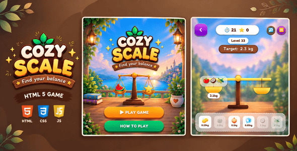 Cozy Scale | HTML5 Weight Balancing Puzzle Sport
