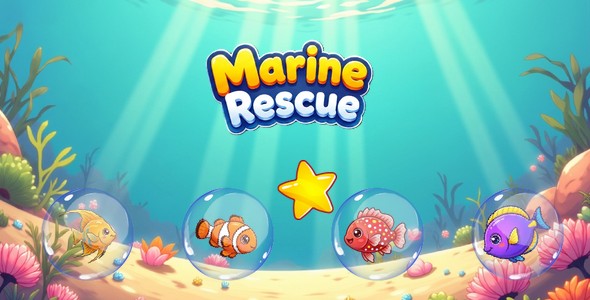 Marine Rescue | HTML5 Arcade Bubble Shooter (Form 3)