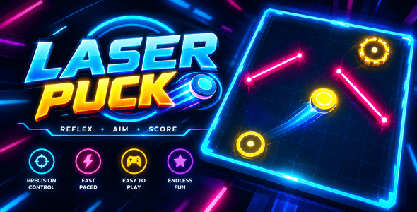 Laser Puck | HTML5 Puzzle Game