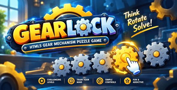 Gearlock | HTML5 Gear Mechanism Puzzle Game