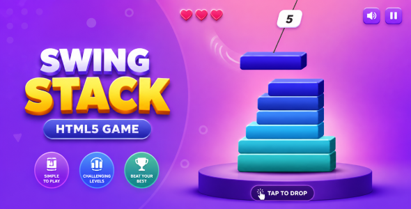 Swing Stack | HTML5 Arcade Stacking Recreation