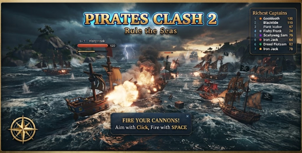 Pirates Clash 2 | 3D Naval Battle HTML5 Sport