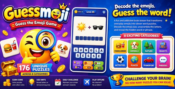 Guessmoji | Wager the Emoji Recreation for Android with Ads