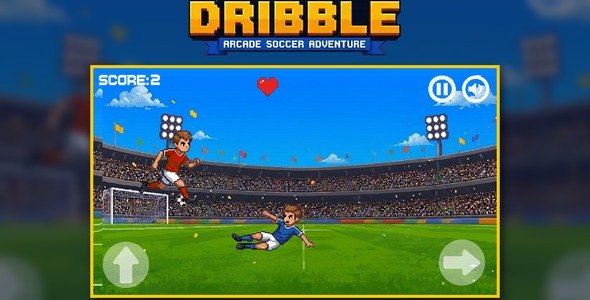 Retro Dribble | HTML5 Soccer Never-ending Runner Game
