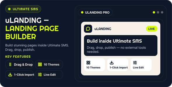 uLanding – Landing Page Plugin for Remaining SMS