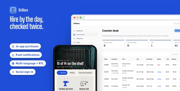 Drillora | Flutter System and Equipment Rent App with Laravel Admin